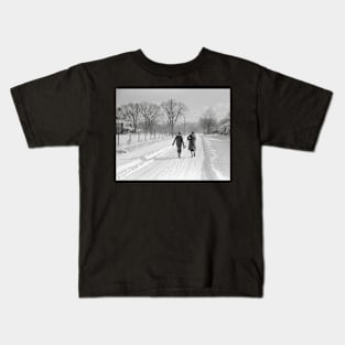 Walking Home From School, 1940. Vintage Photo Kids T-Shirt